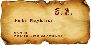Berki Magdolna névjegykártya